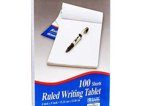 WHOLESALE BAZIC WRITING TABLET 100CT WHITE 6X9 SOLD BY CASE For Sale