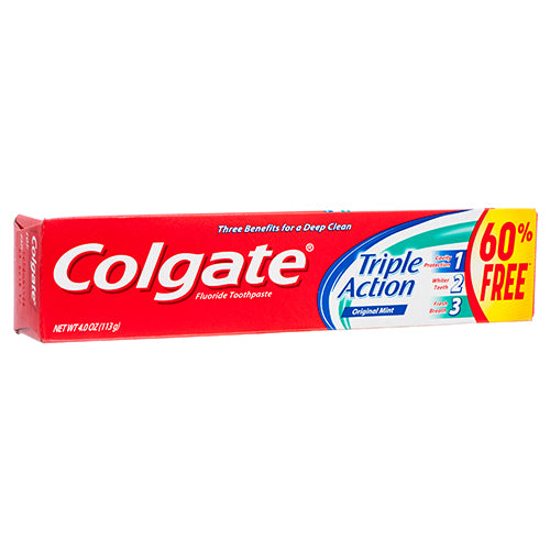 WHOLESALE COLGATE 2.5 OZ + 60% TRIPLE ACTION SOLD BY CASE For Discount