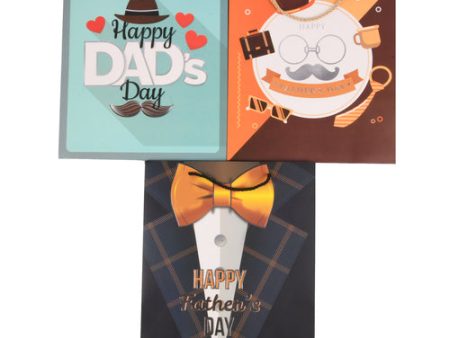 WHOLESALE GIFT BAG SMALL HAPPY FATHERS DAY 3 ASST DESIGNS SOLD BY CASE Discount