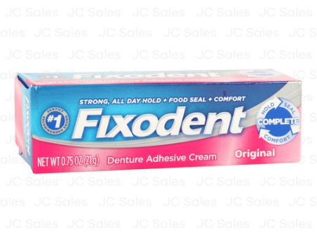 WHOLESALE FIXODENT COMPLETE DENTURE ADHESIVE CREAM .75 OZ SOLD BY CASE Sale