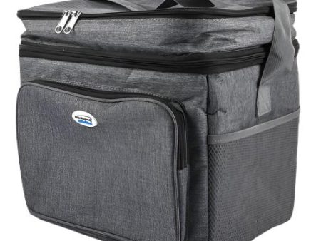 WHOLESALE LUNCH BAG COOLER 24-CAN W  HARD CASE GREY SOLD BY CASE Online now