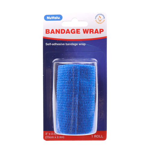 WHOLESALE NUVALU BANDAGE COHESIVE 3IN X 2.5YDS BLUE SOLD BY CASE Online Hot Sale