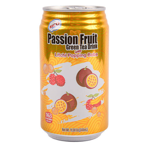 NEW WHOLESALE RICO PASSION FRUIT TEA DRINK W POPPING BOBA 11.5-OZ SOLD BY CASE Discount