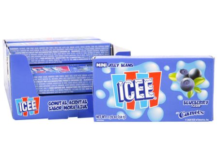 NEW WHOLESALE CANEL S ICEE BLUEBERRY SOUR JELLY BEANS DISP 1.7-OZ SOLD BY CASE Fashion