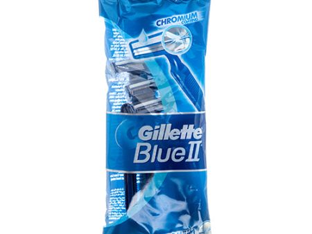 WHOLESALE GILLETE BLUE II RAZOR 5CT CHROMIUM COATING SOLD BY CASE Discount