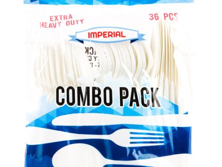 WHOLESALE PLASTIC CUTLERY COMBO 36CT IMPERIAL H D SOLD BY CASE Fashion