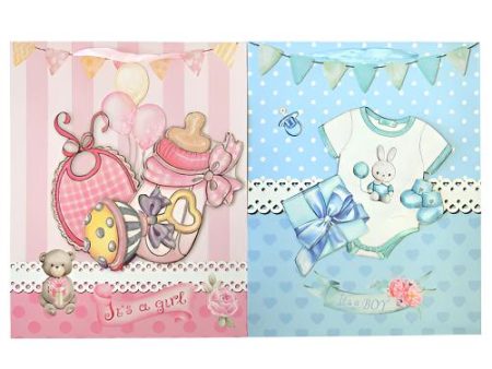 WHOLESALE BABY SHOWER GIFT BAG MD ASST DESIGN SOLD BY CASE Online now