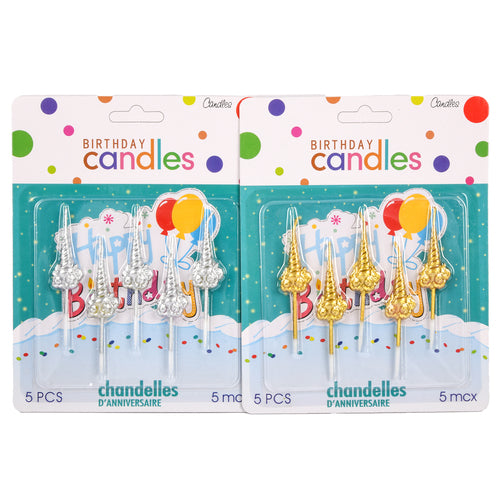 NEW WHOLESALE BIRTHDAY CANDLE 5PC ASST COLOR SOLD BY CASE Discount