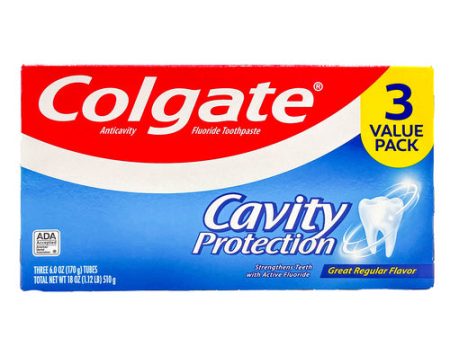 NEW WHOLESALE COLGATE TOOTHPASTE CAVITY PROTECTION 3 PK X 6 OZ EA SOLD BY CASE Supply