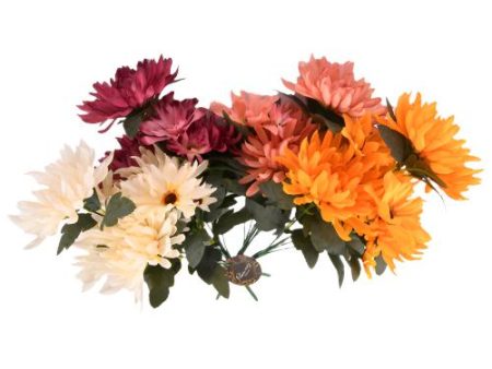 WHOLESALE ARTIFICIAL FLOWER CHRYSANTHEMUMS 4 ASST COLORS SOLD BY CASE Cheap