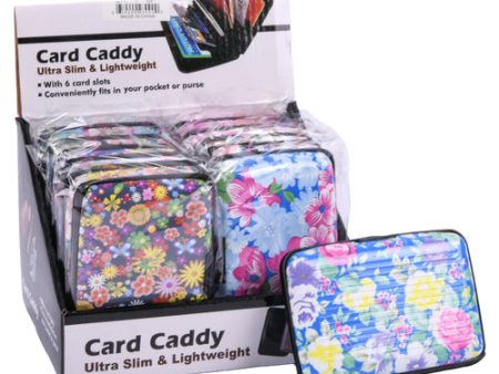 NEW WHOLESALE CARD CADDY ULTRA SLIM & LIGHTWEIGHT ASST FLOWER DESIGN SOLD BY CASE Online