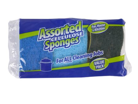 WHOLESALE ASSORTED CELLULOSE AND SCOURING SPONGES SOLD BY CASE Online Sale