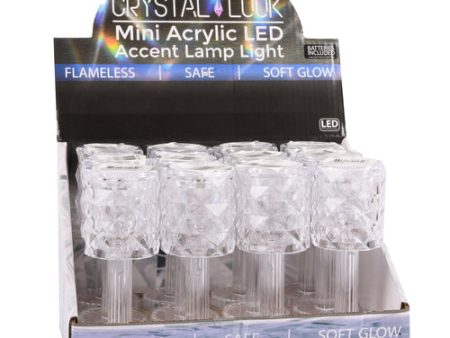 NEW WHOLESALE 4.75 CRYSTAL MINI ACRYLIC LED LIGHT SOLD BY CASE Hot on Sale