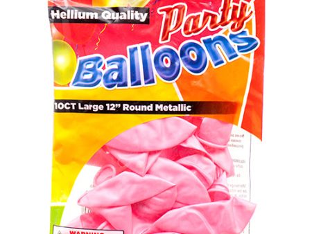 WHOLESALE BALLOON METALLIC PINK 12 10CT SOLD BY CASE Online Hot Sale