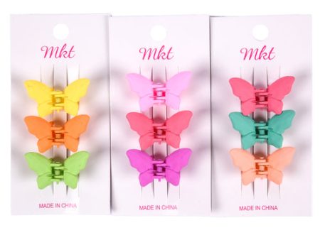 NEW WHOLESALE HAIR JAW  MEDIUM BUTTERFLY CLIP ASST COLORS SOLD BY CASE For Discount