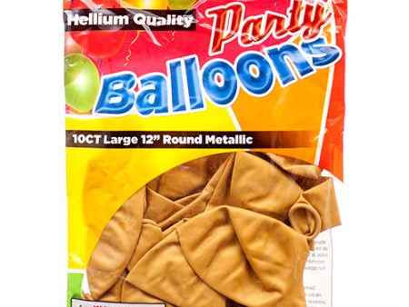 WHOLESALE BALLOON METALLIC GOLD 12 10CT SOLD BY CASE Online Sale