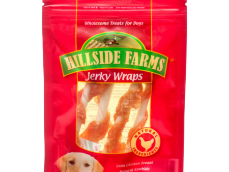 WHOLESALE HILLSIDE FARMS CHICKEN & RAWHIDE JERKY WRAP 1.3 OZ SOLD BY CASE For Discount