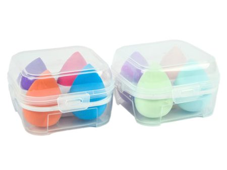 WHOLESALE BEAUTY BLENDER 4CT WITH HOLDER BOX SOLD BY CASE on Sale