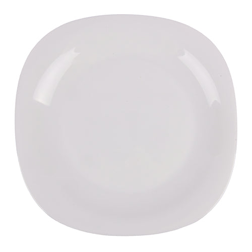 NEW WHOLESALE KRYSTALLO OPAL GLASS SQUARE DINNER PLATE 11.5 SOLD BY CASE For Sale