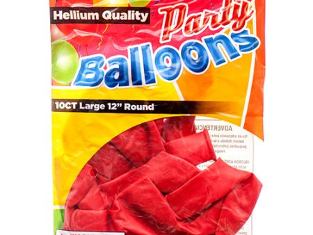 WHOLESALE BALLOON STANDARD RED 12 10CT SOLD BY CASE Sale