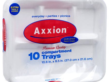 WHOLESALE AXXION FOAM SCHOOL TRAY 10 CT (5 COMP) SOLD BY CASE on Sale