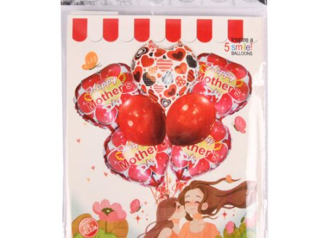 NEW WHOLESALE HM FOIL BALLOON MOTHER S DAY 5PK ENGLISH SOLD BY CASE Cheap