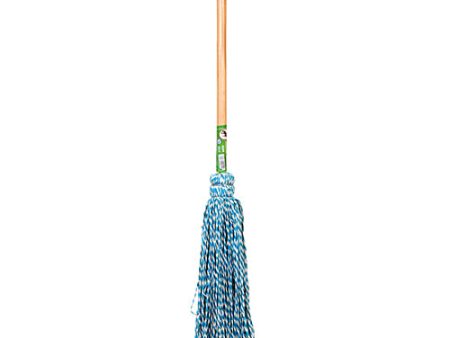 WHOLESALE STRING MOP COLOR #24  ASST CLR W  WOOD STICK LARGE SOLD BY CASE Cheap