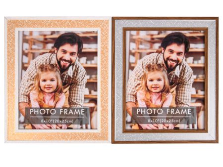 NEW WHOLESALE MDF PHOTO FRAME 8X10  3 ASST COLORS PATTERN EDGE SOLD BY CASE Fashion