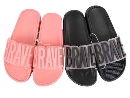 WHOLESALE WOMEN SANDAL LETTER SIZE 6~10 BLACK & PINK ASST SOLD BY CASE Discount