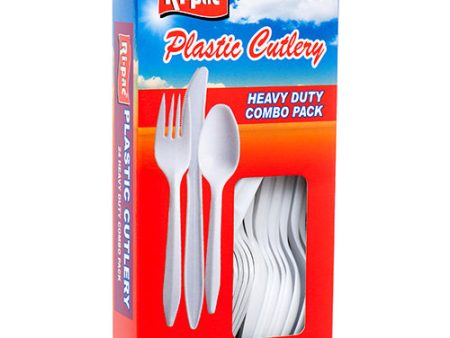 WHOLESALE PLASTIC CUTLERY COMBO 24CT WHITE HVY DUTY IN BOX SOLD BY CASE Supply