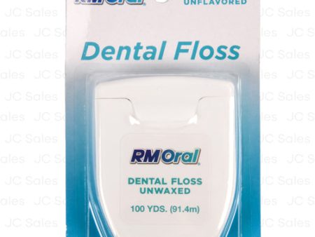 WHOLESALE RM ORAL DENTAL FLOSS UNWAXED 100 YRDS SOLD BY CASE For Discount