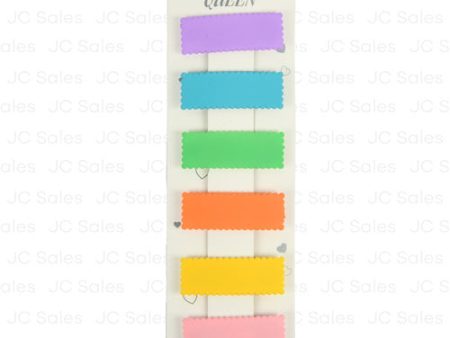 WHOLESALE HAIR PIN 6PC RECTANGLE SHAPE ASST COLOR SOLD BY CASE Cheap