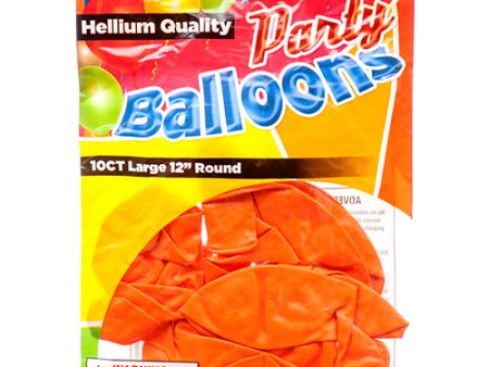 WHOLESALE BALLOON STANDARD ORANGE 12 10CT SOLD BY CASE Hot on Sale