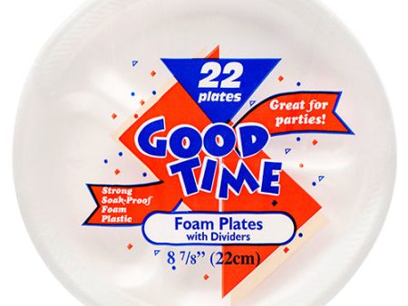 WHOLESALE GOOD TIME FOAM PLATE DIVIDER 8.75 WHITE 22 CT SOLD BY CASE Online Sale