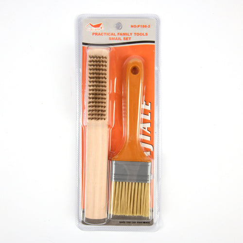 NEW WHOLESALE PAINT & METAL BRISTLE BRUSH 2PC SET SOLD BY CASE Discount