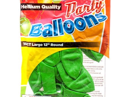 WHOLESALE BALLOON STANDARD GREEN 12 10CT SOLD BY CASE For Discount