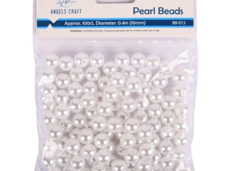 NEW WHOLESALE ANGELS CRAFT PEARL BEADS 10MM 100CT SOLD BY CASE Hot on Sale