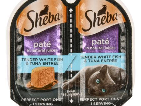 NEW WHOLESALE SHEBA 2PK WHITE FISH & TUNA ENTREE 1.32OZ SOLD BY CASE For Discount