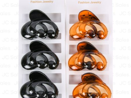 WHOLESALE HAIR JAW CLIPS 3CT ASST COLOR BLK BWN SOLD BY CASE Online