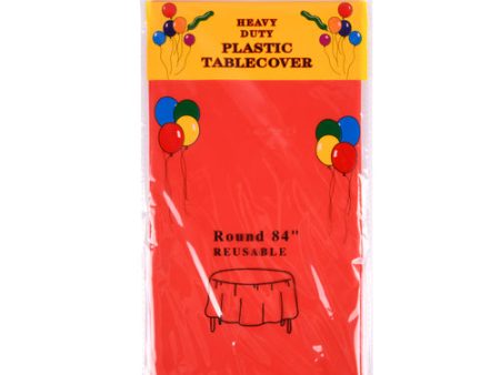 NEW WHOLESALE HEAVY DUTY ROUND TABLE COVER 84 RED SOLD BY CASE Sale