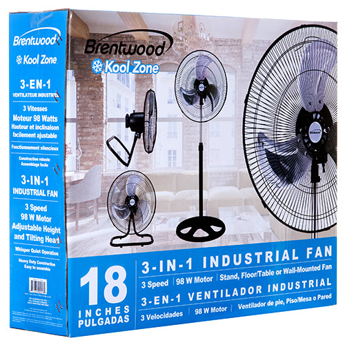 WHOLESALE HS FAN 18 INDUSTRIAL 3 IN 1 #F-1831B SOLD BY CASE Supply