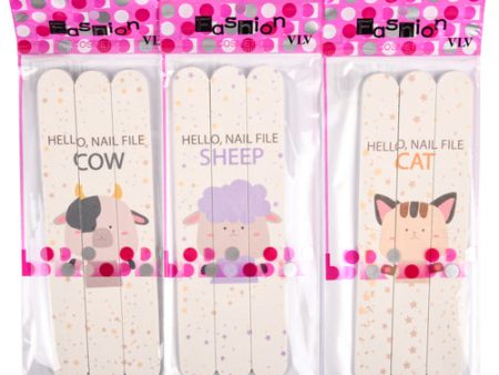 NEW WHOLESALE NAIL FILES 3PC SET ASST DESIGN SOLD BY CASE Hot on Sale