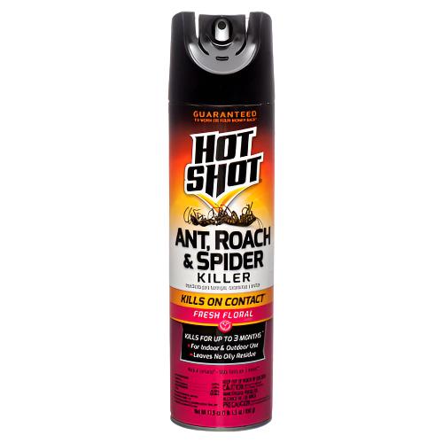 WHOLESALE HOT SHOT ANT,ROACH, & SPIDER FRESH FLORAL SCENT 17.5 OZ SOLD BY CASE For Sale