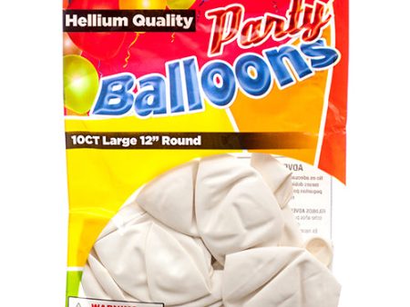 WHOLESALE BALLOON STANDARD WHITE 12 10CT SOLD BY CASE For Discount