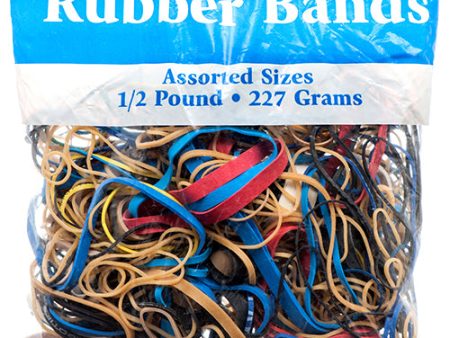 WHOLESALE BAZIC RUBBER BAND 0.5 LB ASSORTED SIZE SOLD BY CASE For Cheap