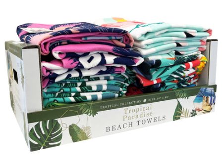 WHOLESALE BEACH TOWEL WILD LIFE TROPICAL ASST #FB888-SK SOLD BY CASE For Cheap