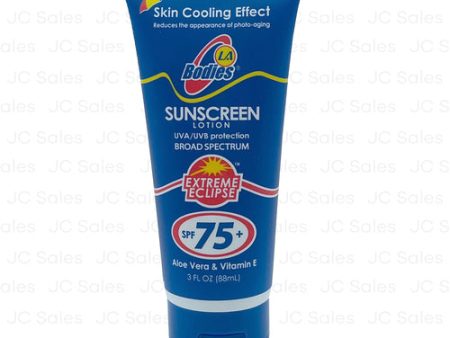 WHOLESALE L.A. BODIES SUNSCREEN SPF 75 3 OZ SOLD BY CASE For Sale