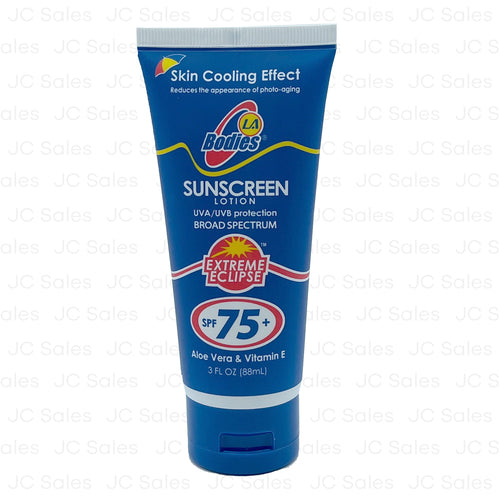 WHOLESALE L.A. BODIES SUNSCREEN SPF 75 3 OZ SOLD BY CASE For Sale