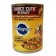 NEW WHOLESALE PEDIGREE 13.2OZ. CHOICE CUTS IN GRAVY ROASTED CHICKEN, RICE&VEG FLV SOLD BY CASE For Sale