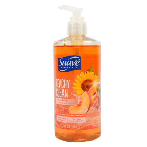 NEW WHOLESALE SUAVE HAND SOAP PEACHY CLEAN 13.5 OZ SOLD BY CASE For Sale